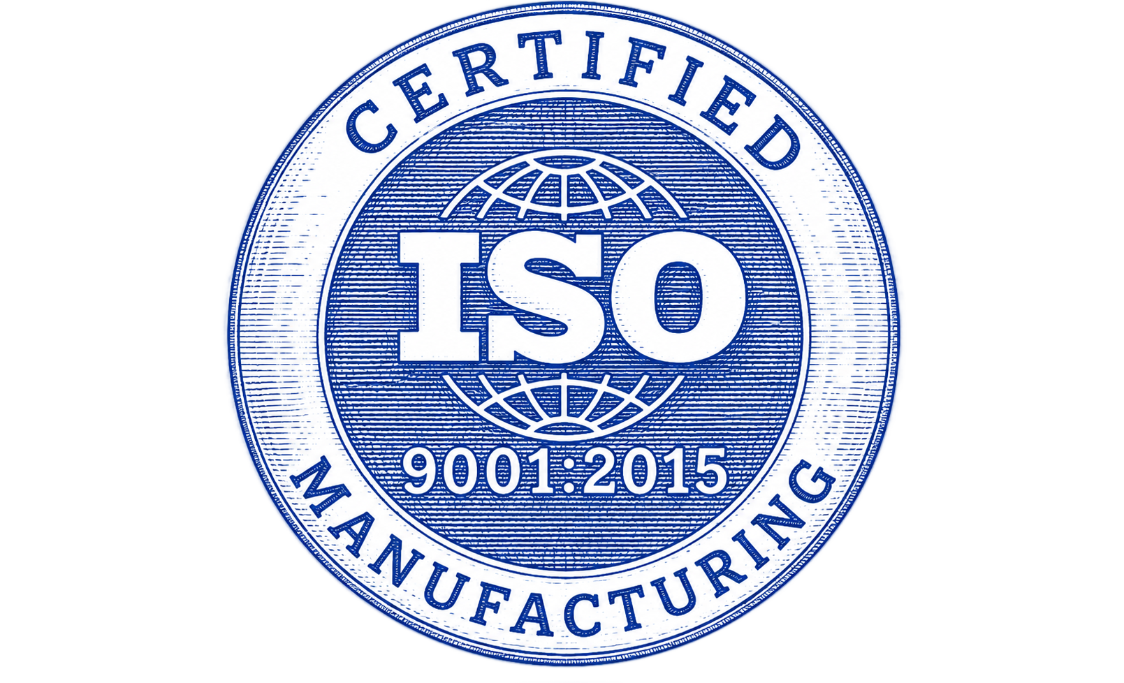 ISO 9001:2015 manufacturing certification mark
